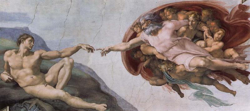 Michelangelo Buonarroti Creation of Adam France oil painting art